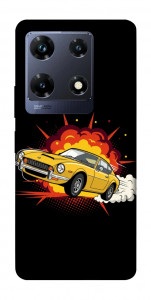 Чехол Retro comics car black для Infinix Note 30 Pro NFC