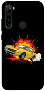 Чехол Retro comics car black для Xiaomi Redmi Note 8 2021