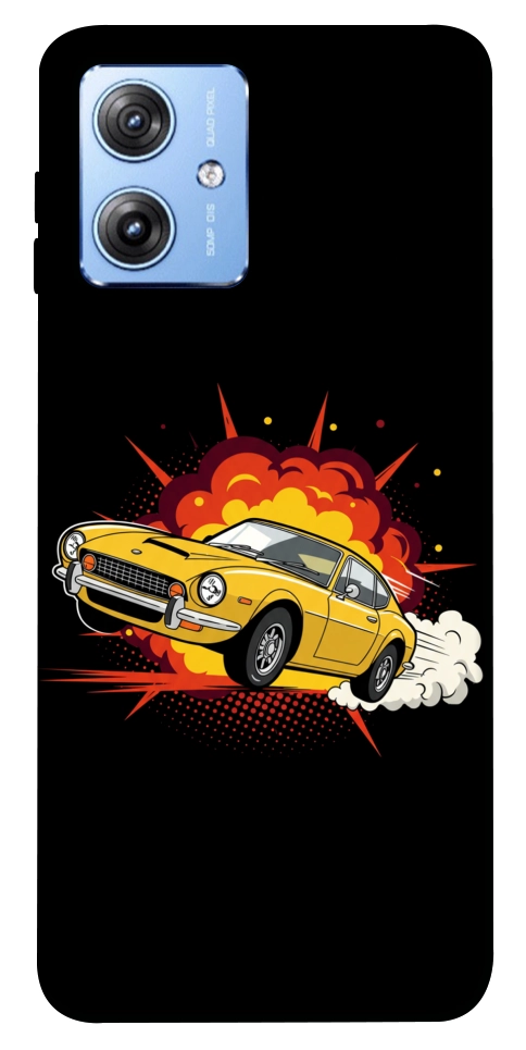 Чохол Retro comics car black для Motorola Moto G84