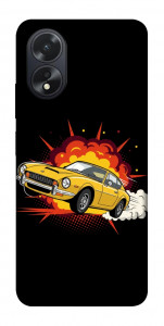 Чехол Retro comics car black для Oppo A18