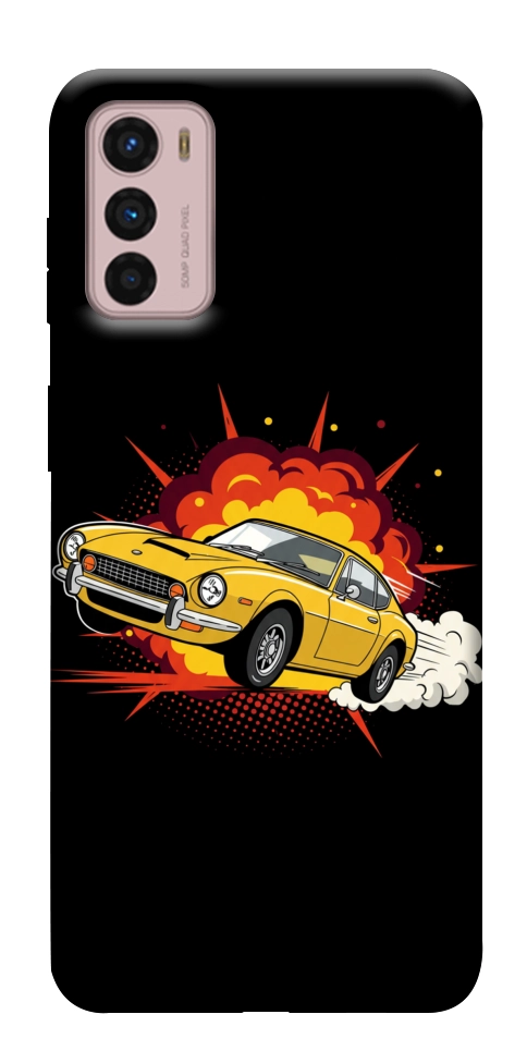 Чехол Retro comics car black для Motorola Moto G42