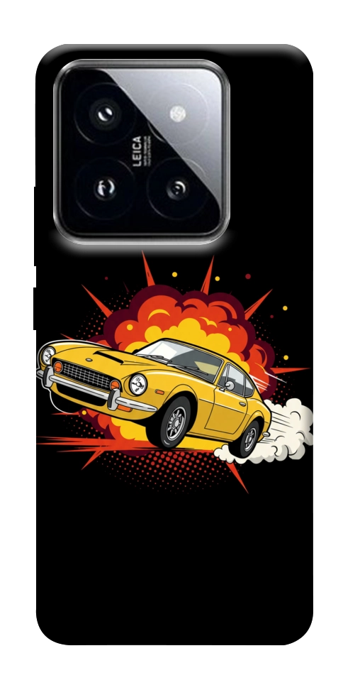 Чохол Retro comics car black для Xiaomi 14 Pro