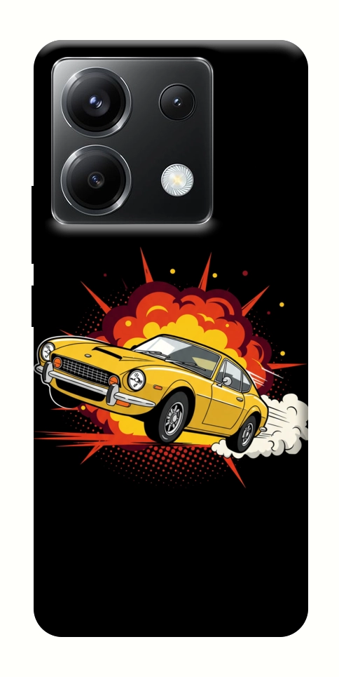 Чохол Retro comics car black для Xiaomi Poco X6