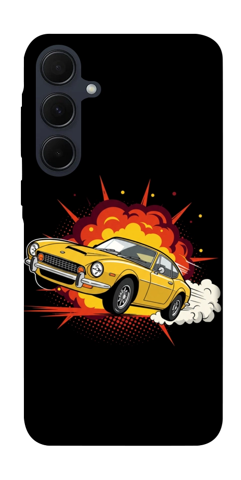 Чохол Retro comics car black для Galaxy A35