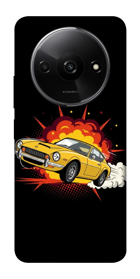 Чехол Retro comics car black для Xiaomi Redmi A3