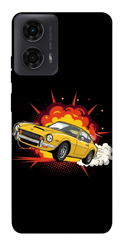 Чехол Retro comics car black для Motorola Moto G04