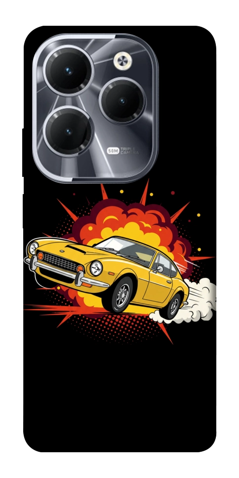 Чехол Retro comics car black для Infinix Hot 40