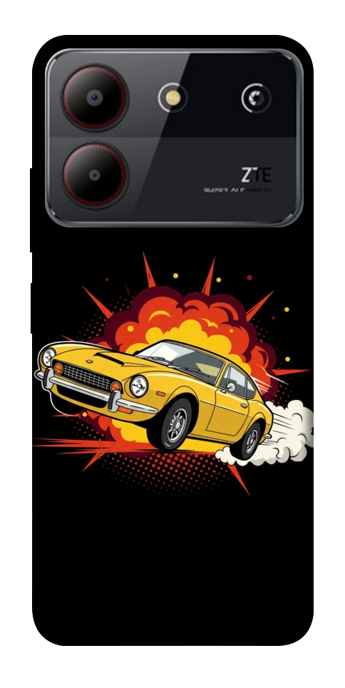 Чохол Retro comics car black для ZTE Blade A54 4G