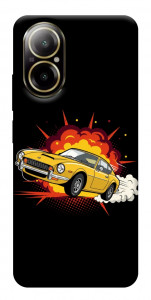 Чохол Retro comics car black для Realme C67 4G