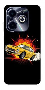Чохол Retro comics car black для Infinix Hot 40i