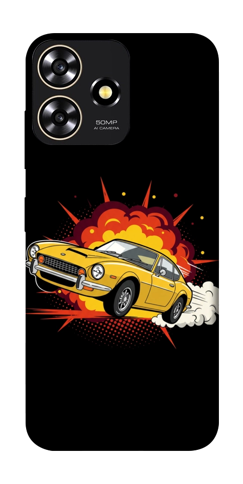 Чохол Retro comics car black для ZTE Blade A73 4G