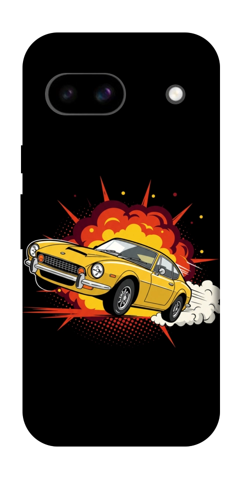 Чехол Retro comics car black для Google Pixel 8a