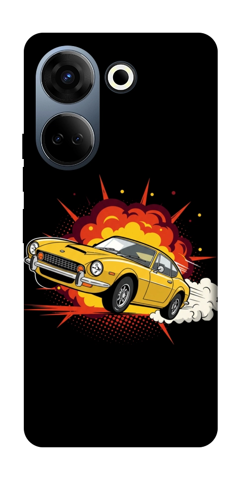 Чехол Retro comics car black для TECNO Camon 20 Pro (CK7n)