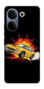 Чехол Retro comics car black для TECNO Camon 20 Pro (CK7n)