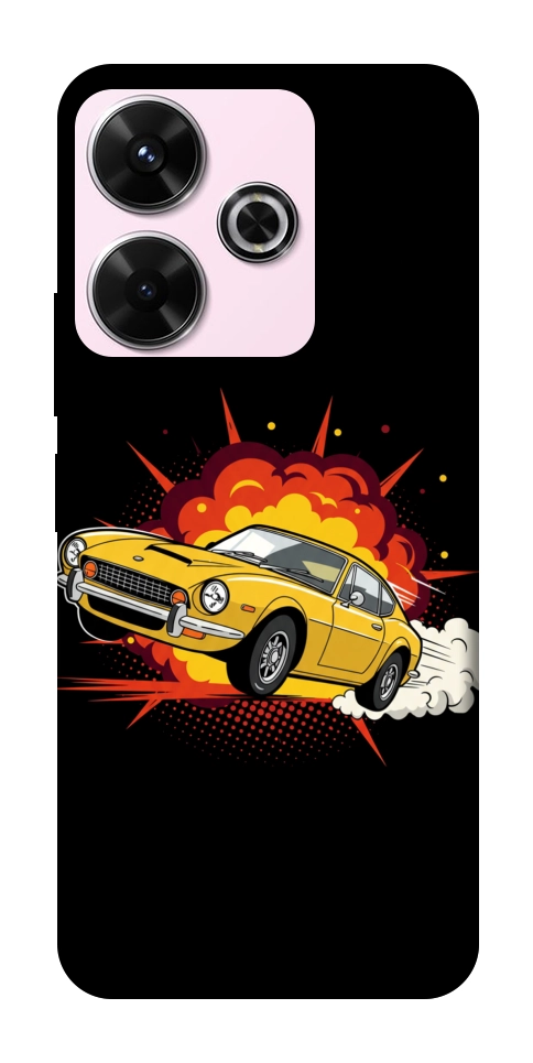 Чехол Retro comics car black для Xiaomi Redmi 13 4G