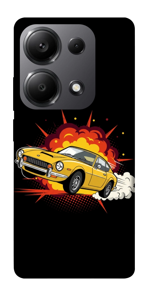 Чехол Retro comics car black для Xiaomi Redmi Note 13 Pro 5G