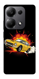 Чехол Retro comics car black для Xiaomi Redmi Note 13 Pro 5G