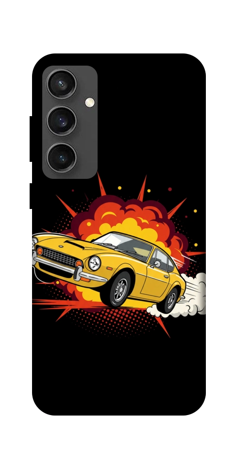 Чохол Retro comics car black для Galaxy S24 FE