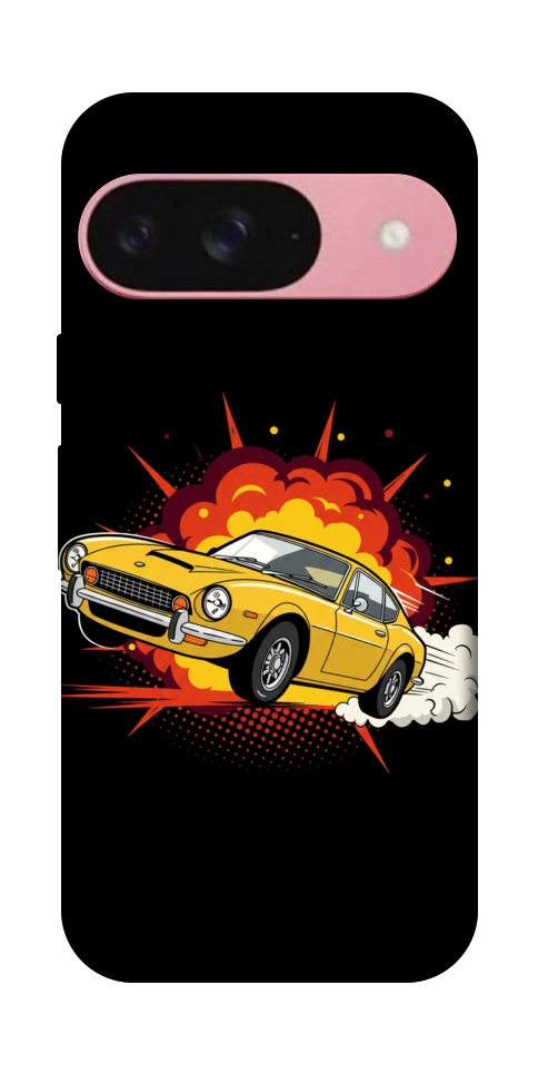 Чохол Retro comics car black для Google Pixel 9