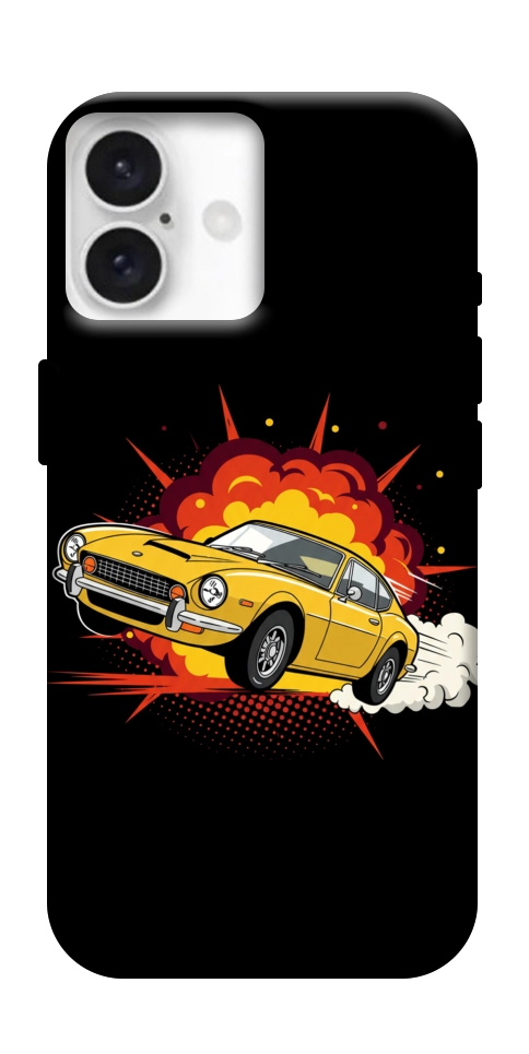 Чохол Retro comics car black для iPhone 16