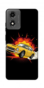 Чехол Retro comics car black для Motorola Moto E14