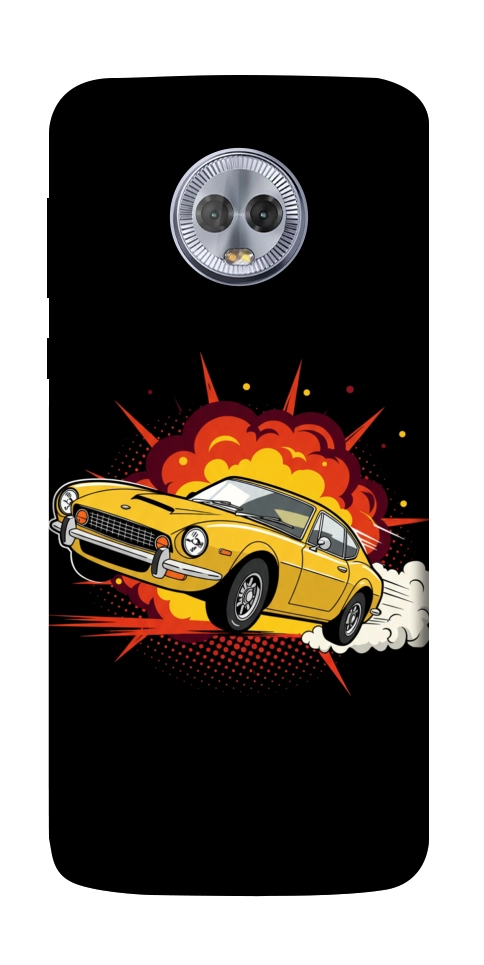 Чохол Retro comics car black для Motorola Moto G6 Plus