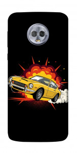 Чохол Retro comics car black для Motorola Moto G6 Plus