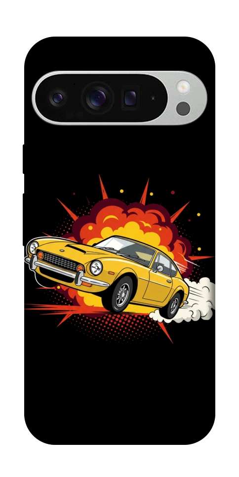 Чохол Retro comics car black для Google Pixel 9 Pro XL