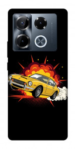 Чохол Retro comics car black для Infinix Note 40 Pro 4G