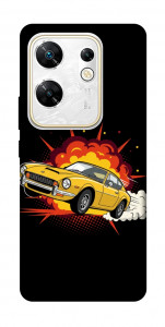 Чехол Retro comics car black для Infinix Zero 30 4G