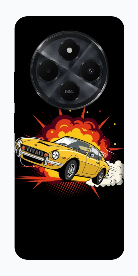 Чохол Retro comics car black для Xiaomi Redmi 14C