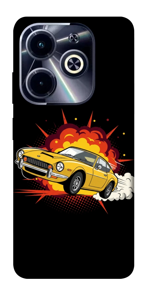 Чохол Retro comics car black для TECNO Spark Go 2024