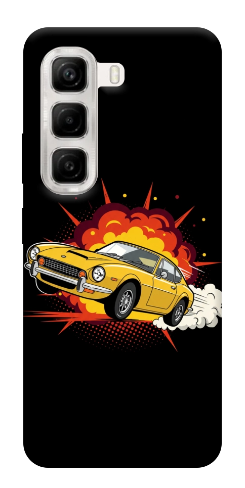 Чохол Retro comics car black для Infinix Hot 50 4G