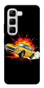 Чохол Retro comics car black для Infinix Hot 50 4G