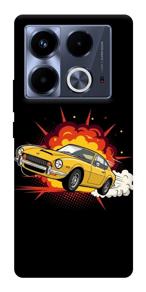 Чехол Retro comics car black для Infinix Note 40 4G