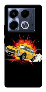 Чохол Retro comics car black для Infinix Note 40 4G