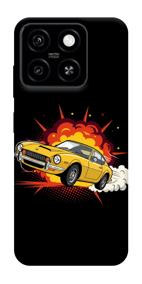 Чехол Retro comics car black для ZTE Blade A55 4G