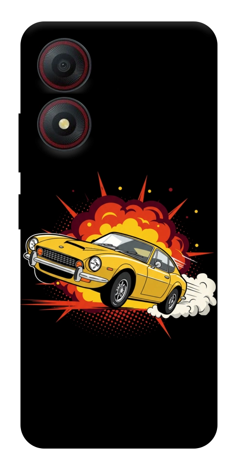 Чохол Retro comics car black для ZTE Blade A34 4G