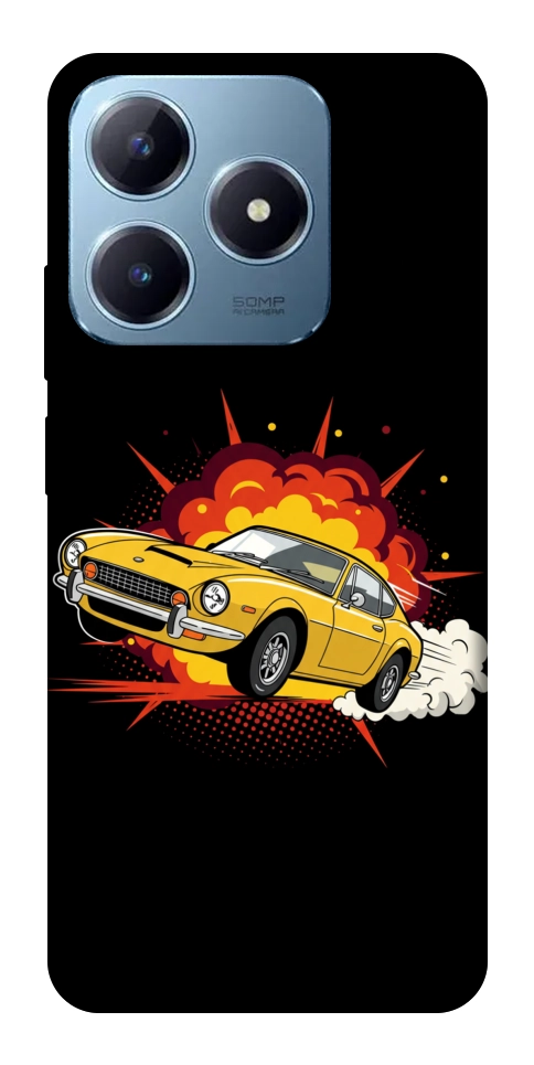 Чехол Retro comics car black для Realme C63 4G
