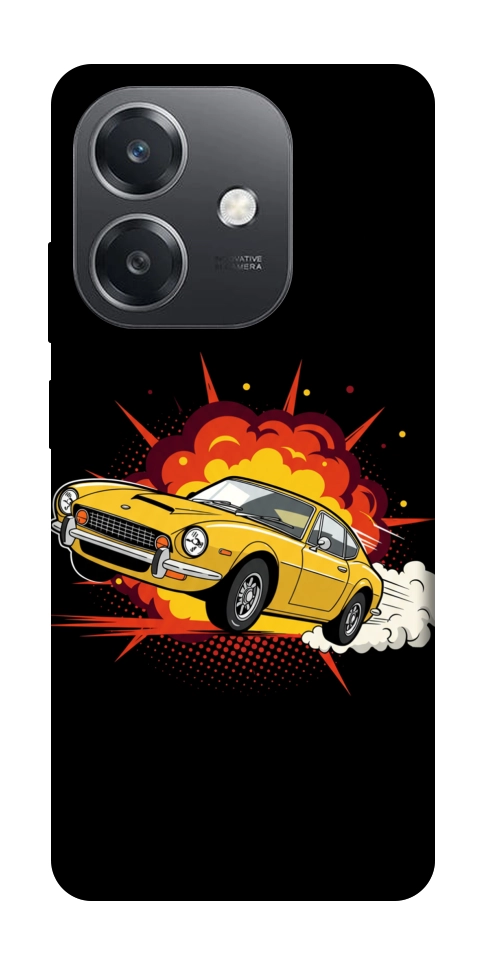 Чохол Retro comics car black для Oppo А3х 4G