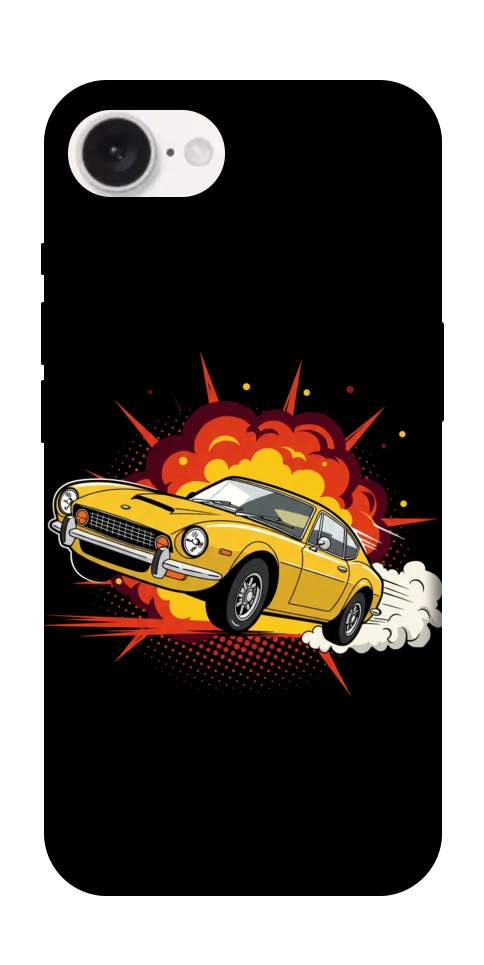 Чохол Retro comics car black для iPhone 16e