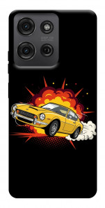 Чохол Retro comics car black для Motorola Moto G75 5G