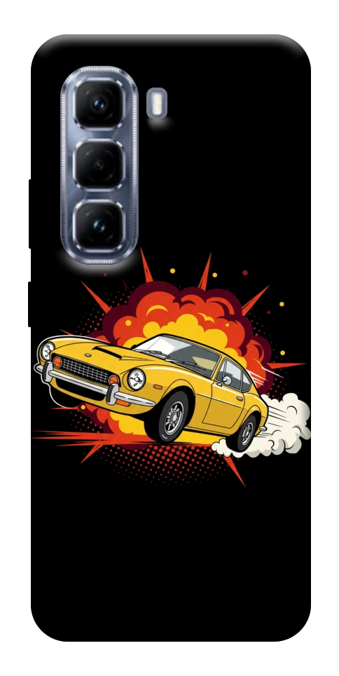 Чехол Retro comics car black для Infinix Hot 50 Pro