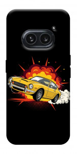 Чехол Retro comics car black для Nothing Phone (2a)