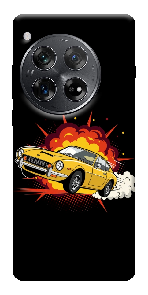 Чехол Retro comics car black для OnePlus 12