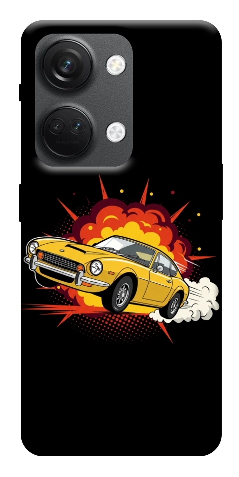 Чохол Retro comics car black для OnePlus Nord 3