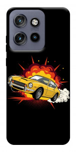 Чехол Retro comics car black для Motorola Edge 50 Neo