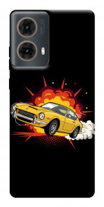 Чохол Retro comics car black для Motorola Moto G85