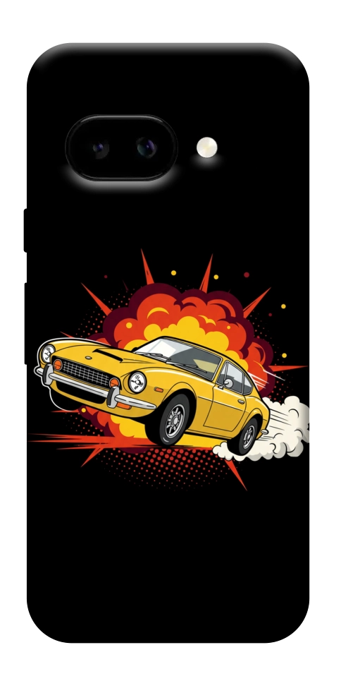 Чехол Retro comics car black для Google Pixel 9a
