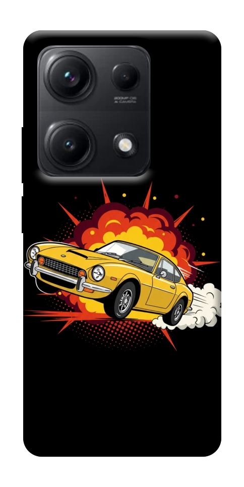 Чехол Retro comics car black для Xiaomi Redmi Note 14S